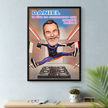 DJ En Action - Affiche Personnalisée