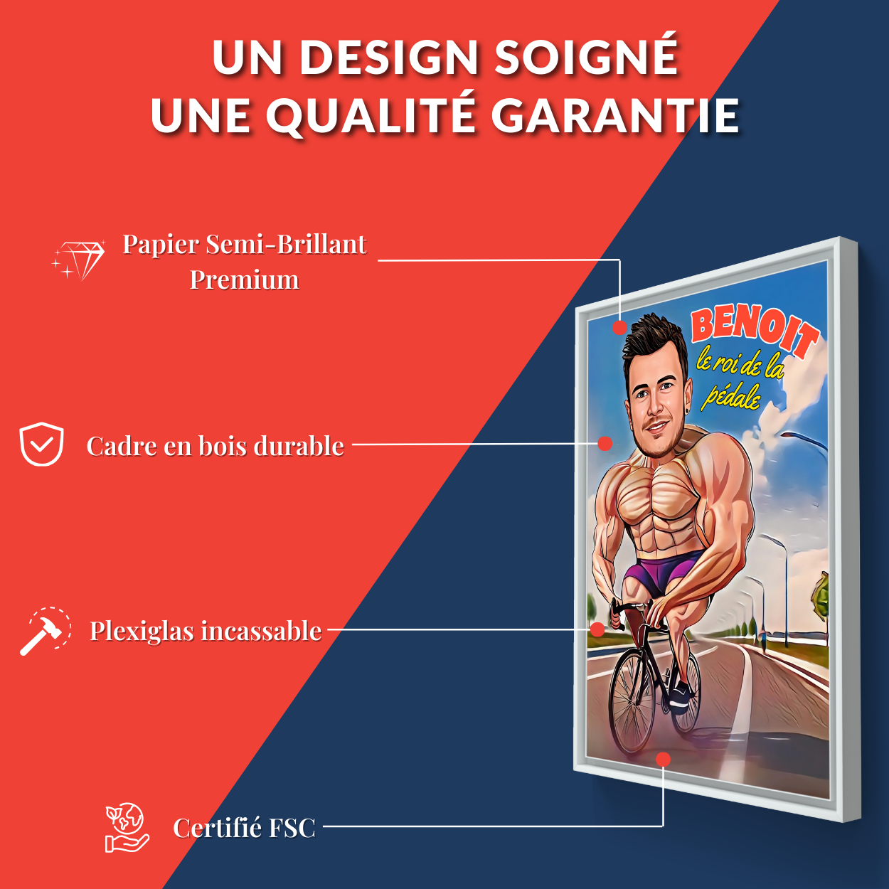 Cycliste - Affiche Personnalisée